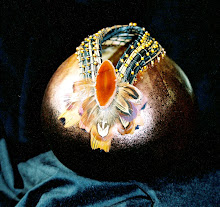 Carved Gourd with Jasper