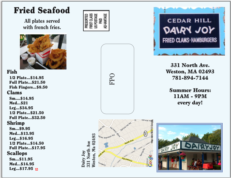 Nina's Blog Dairy Joy Brochure