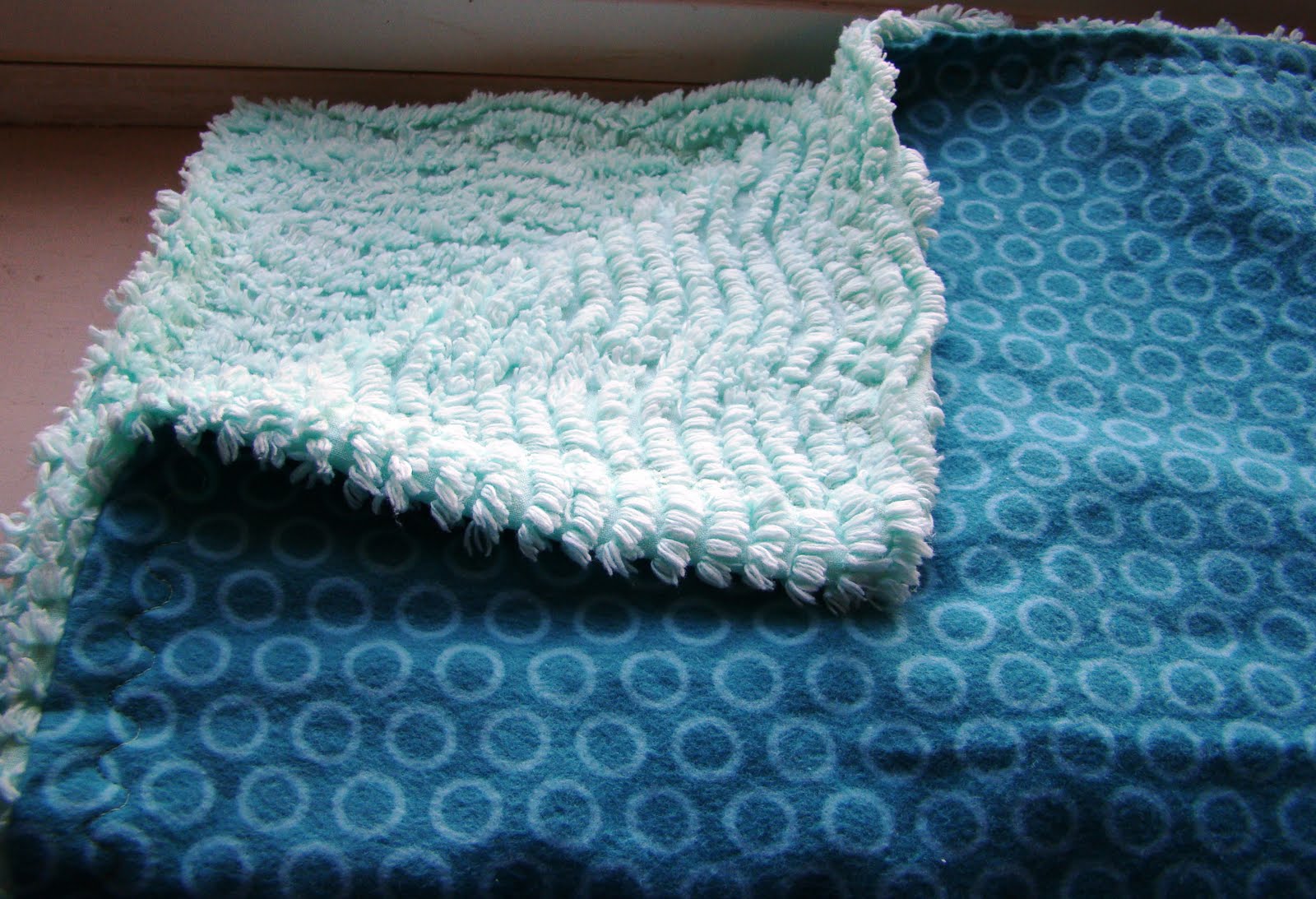 Just Enough Style Flannel and Chenille Blanket
