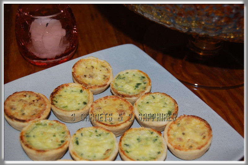3 & 2 Sapphires Nancy's Petite Quiche . . . Perfect For a