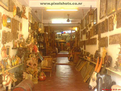 photograph of antiques inside an antiques shop in mattancherry jew town