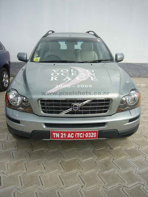 volvos ash colour suv xc90 used by officials in volvo ocean race, volunteering volvo cars in ocean race, volvo xc series vehicles in cochin, ash colour suv, advanced multi utility vehicle, latest volvos