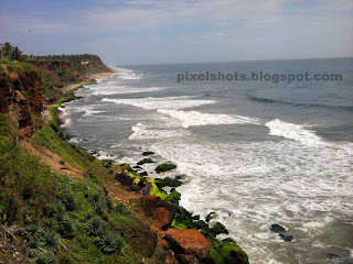 varkala beach photos,kerala beach tourism destinations,famous tourist beaches of south india,aerial view of indian beaches