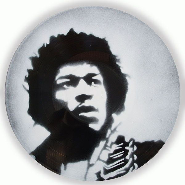 thewallsscreamart.co.uk Jimi Hendrix stencil vinyl wall art for an interior that rocks.