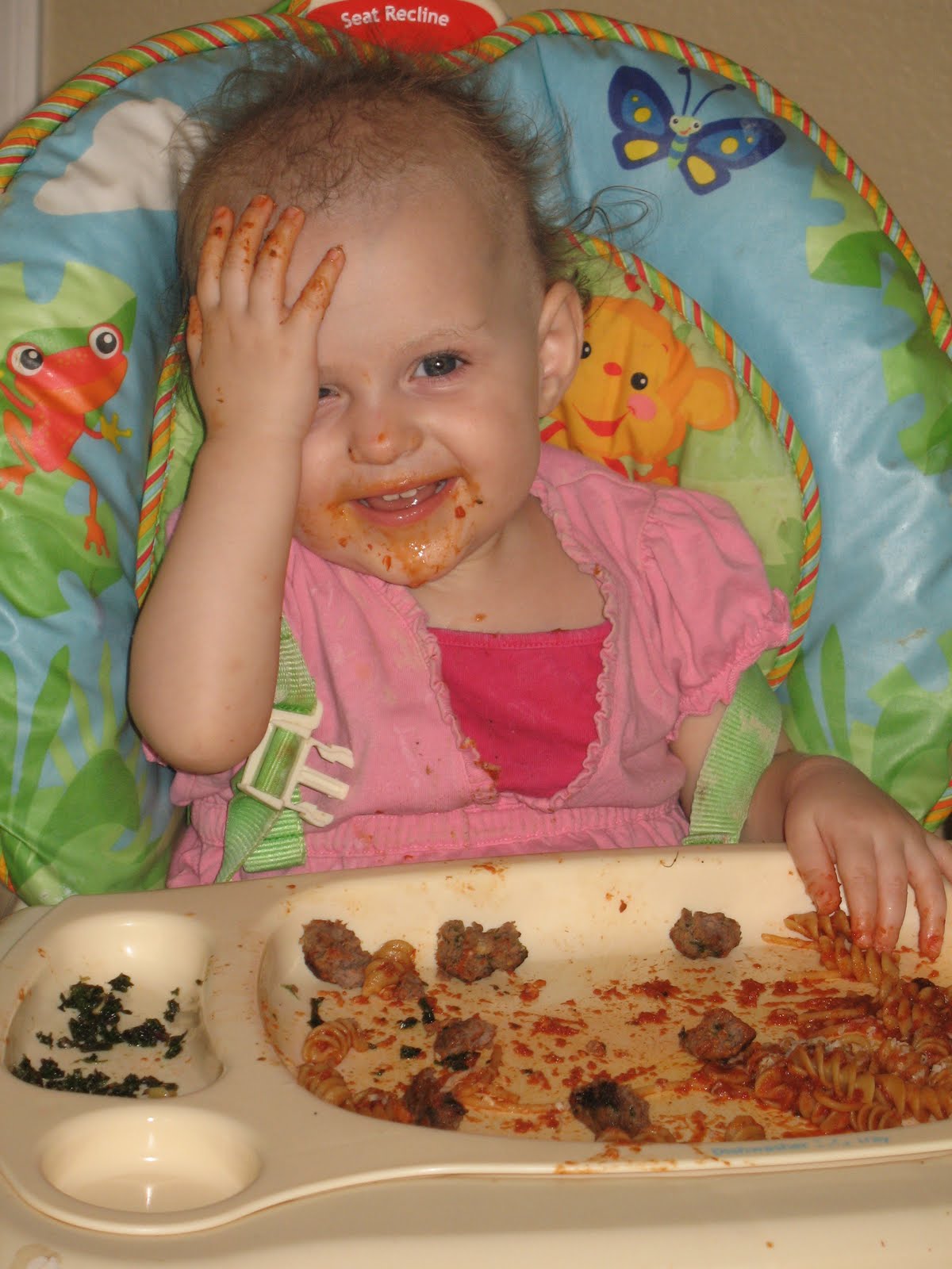 Busy Mommy Cooking Spaghetti and Meatballs