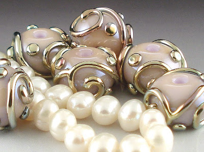 Heffalump and Triton beads with Pearls