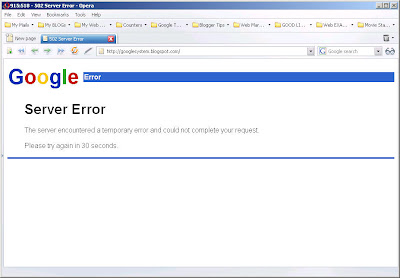 Google Server Error