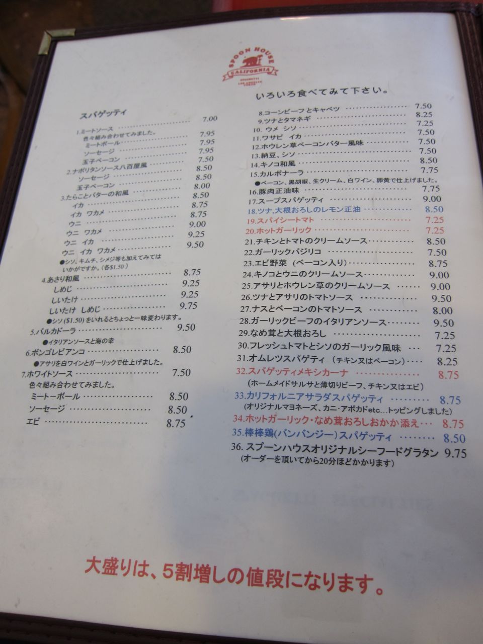 The Radiused Corner Menu Vault Spoon House Gardena