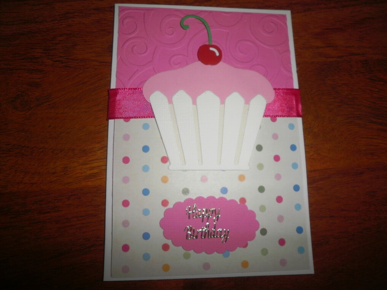 CMD Handmade Cards Happy Birthday Cupcake Card
