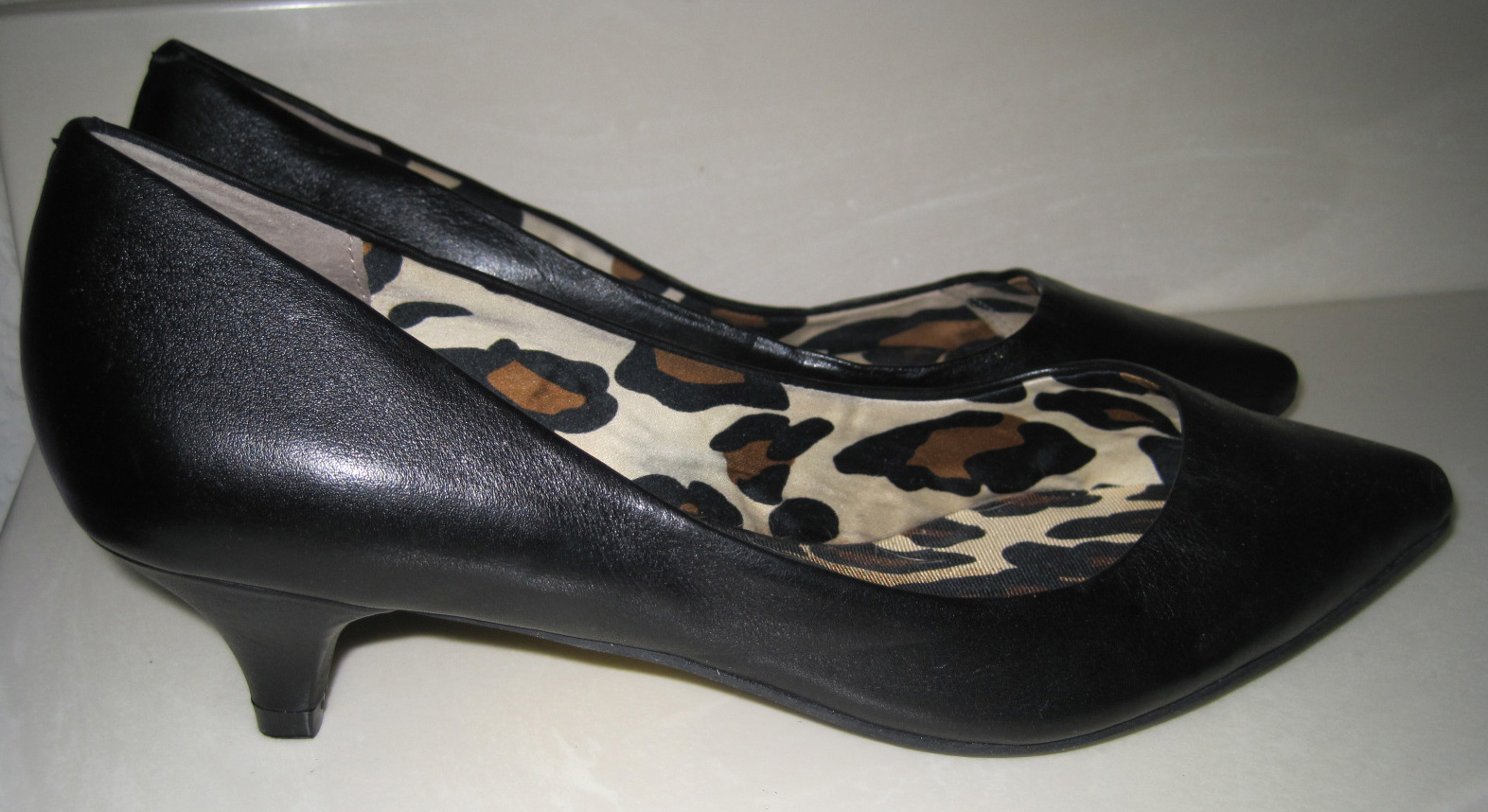 jessica simpson black leopard heels