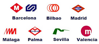 Los logotipos de los metros de España