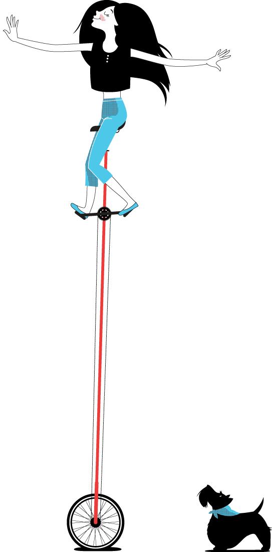 Flyer Goodness Tall Unicycle and Bike Posters by Barrel New York