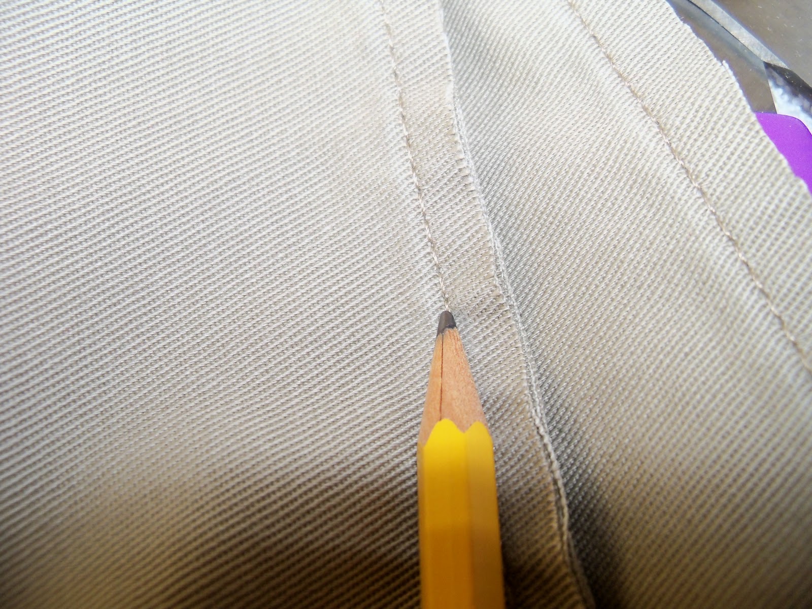 The Adventures of a Sewing Noob Photo Tutorial How to Fix Frayed Pants