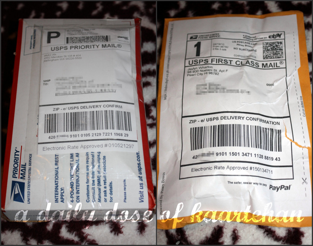 a DaiLy dOSe Of kAaRteHan EBAY PACKAGES