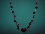 Black Crystal Pendant Necklace $6-SOLD