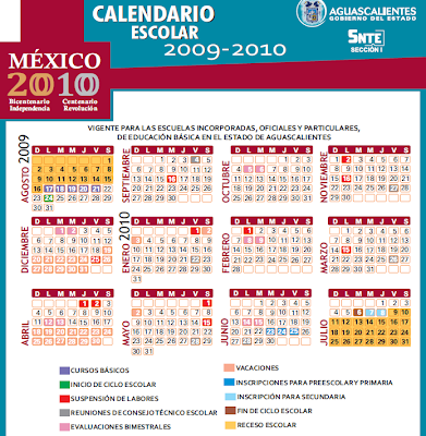 Calendario escolar 2009 - 2010 Aguascalientes, México Abríl, Feria de San Marcos, Semana Santa