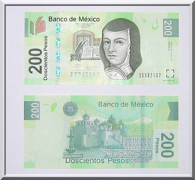 200-Peso-Schein Mexiko, neu, nuevo billete 200 pesos Mexico