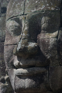 bayon temple angkor wat close up of a face