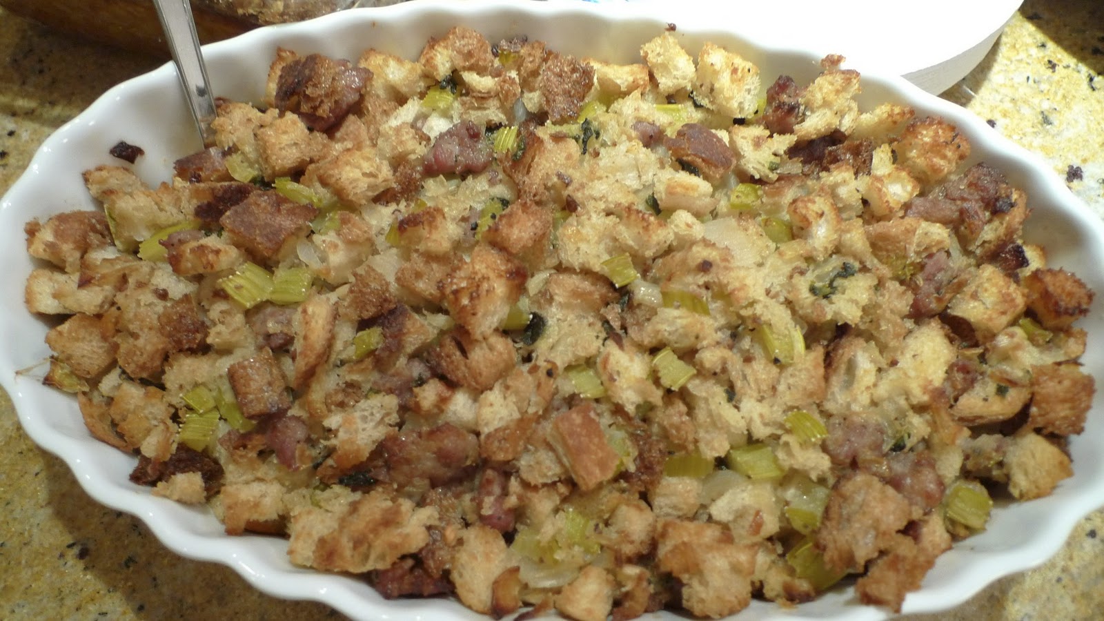 What's Cooking at Soomeenshee's Italian Sausage Stuffing