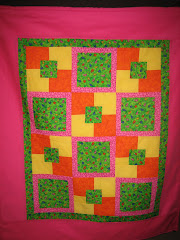 Green Lady Bug Baby Blanket - Using the "Five Yard Pattern"