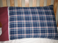 Blue Plaid Flannel Pillowcase