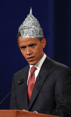 obama in tin foil hat