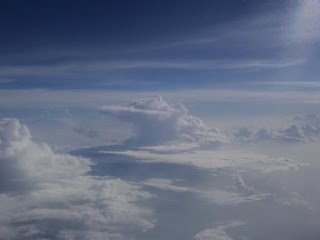 Thunderstorm seen from above