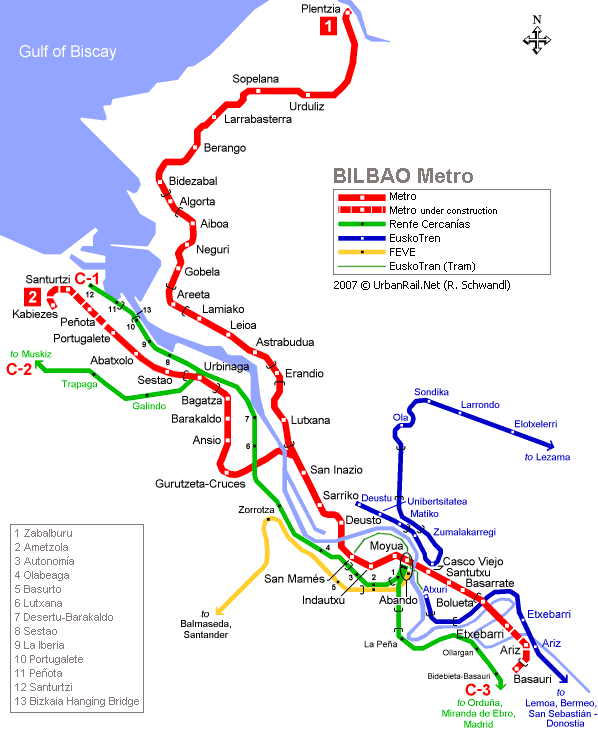 PLANOS DE METRO: Bilbao