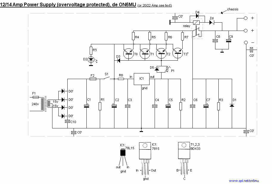 POWER SUPPLAY 13,8 Volt Schematic |AUDIO AMPLIFIER SCHEMATIC CIRCUITS