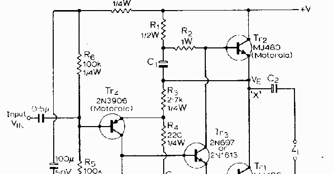 Skema Audio Amplifier Dengan 1 Transistor