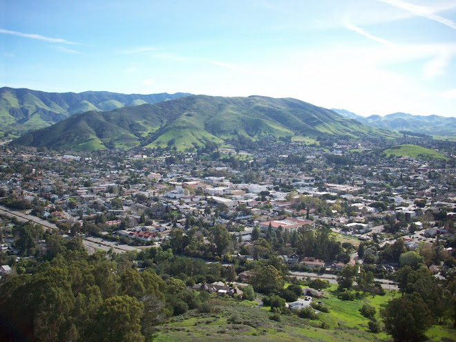 San Luis Obispo City from Madonna Mountain