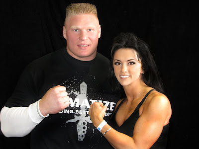 Brock Lesnar with ex-fiance Nicole McClain