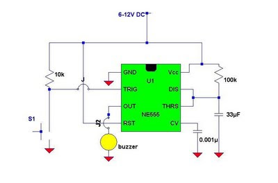 simple electronic doorbell circuit by 555 timer IC | simple electronics