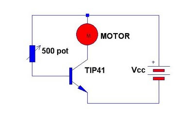 motor speed control by transistor diagram