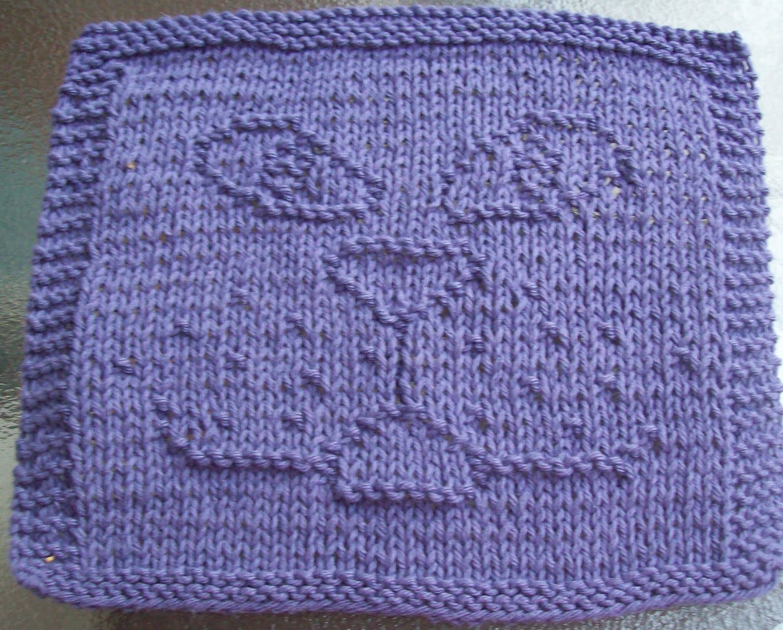 DigKnitty Designs Cat Face Knit Dishcloth Pattern