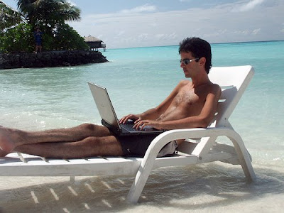 laptop beach