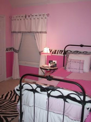 Stuff I Painted: Pink, pink and Zebra = Girly Room!