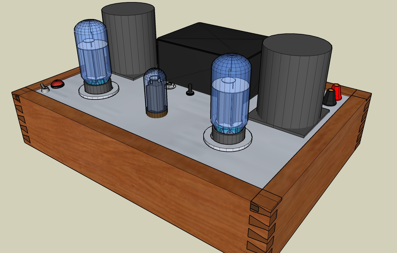 Making of a Tube Amp Enclosure layout design and mockups