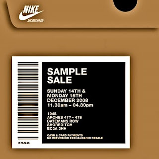 sample sale nike