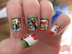 nails poker hearts flush royal