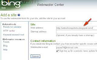 bing webmaster