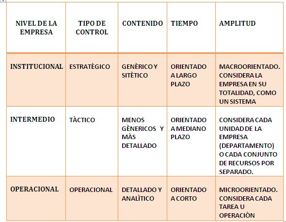 COCHIMAX: EL CONTROL EN LOS TRES NIVELES DE LAS EMPRESA