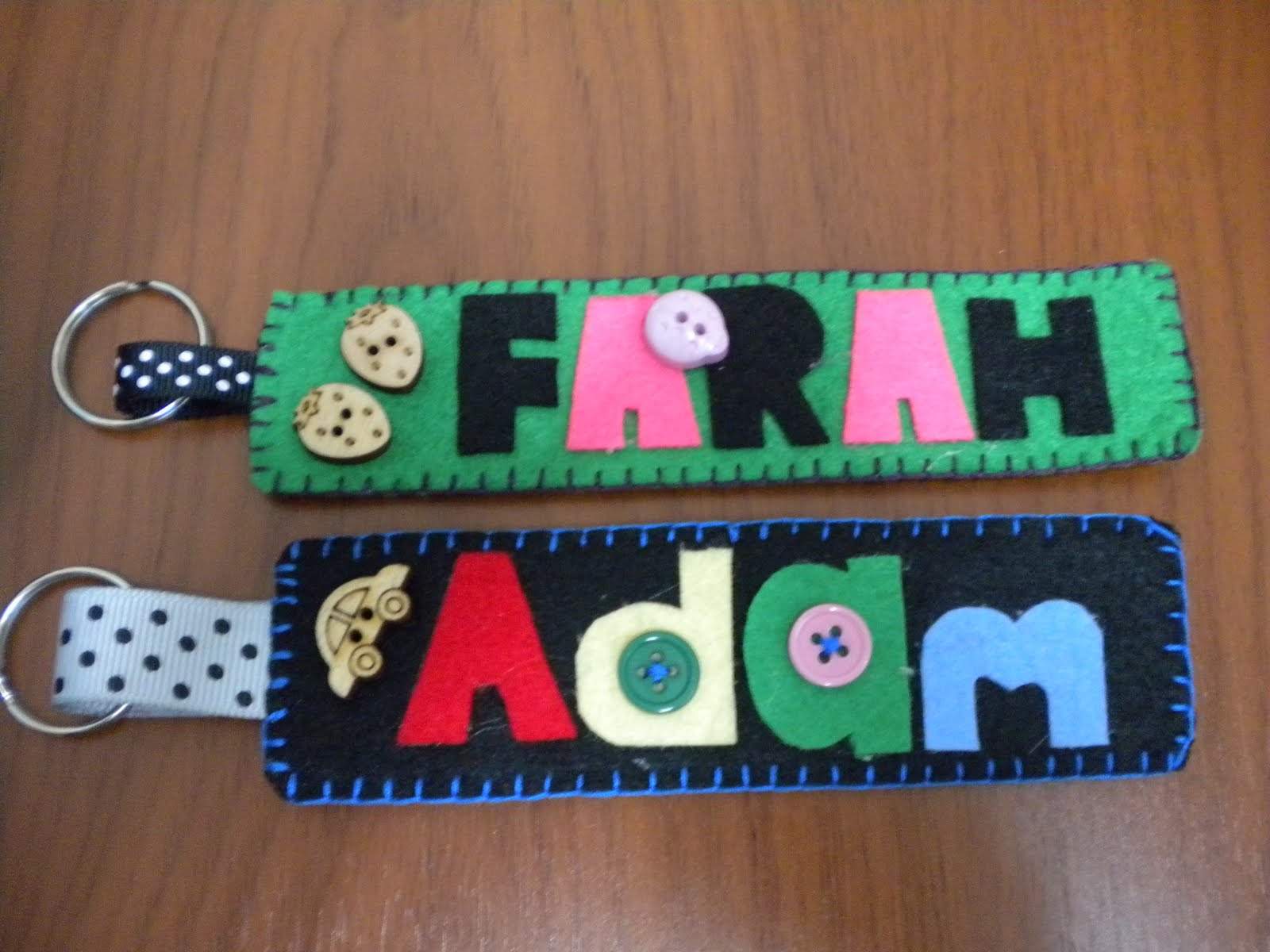 MaeCabanon: Keychain Nama Felt 2