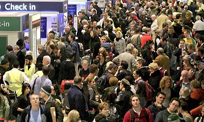 The Hustle and bustle at London Heathrow Airport