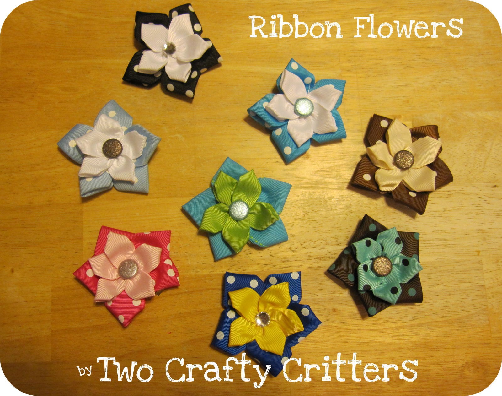 Two Crafty Critters Ribbon Flower Tutorial