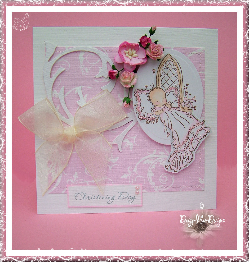 DaizyMaeDesigns Christening card ( for baby girl).