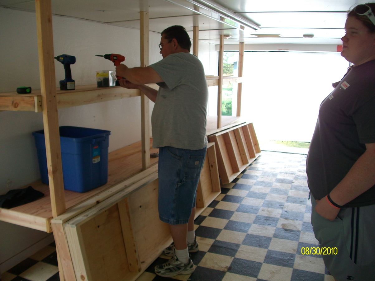 Doing my best for Him: Trailer storage unit is almost done