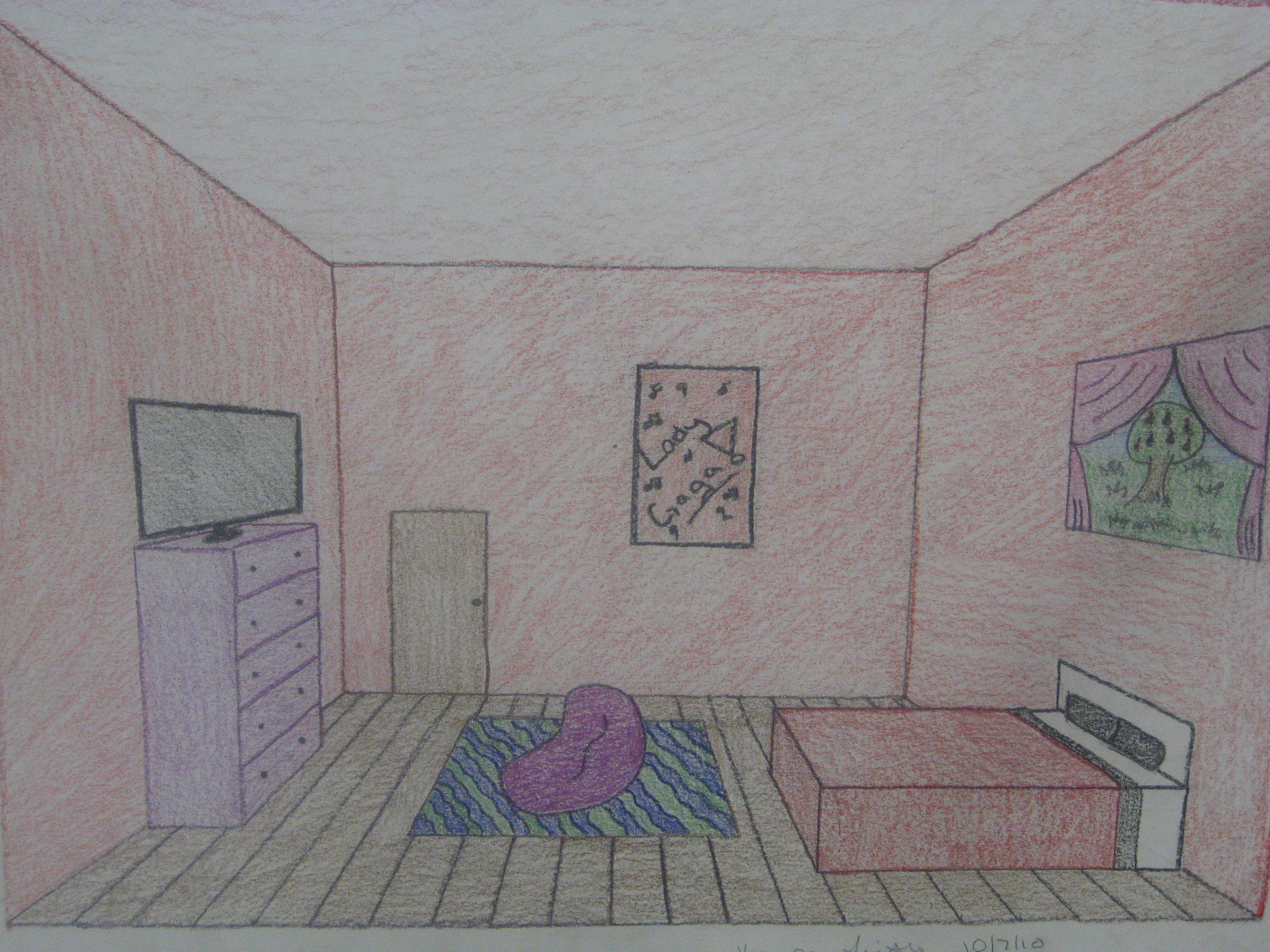 Yailita Mrsmolesky One Point Perspective Room Project