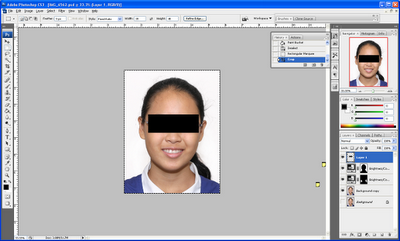 Using Photoshop to touch up and cut a passport photo to the right size ...