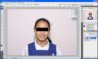 Using Photoshop to touch up and cut a passport photo to the right s…